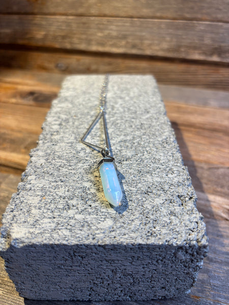 Opalite Crystal Point Necklace