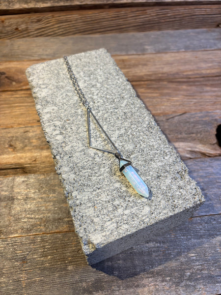 Opalite Crystal Point Necklace