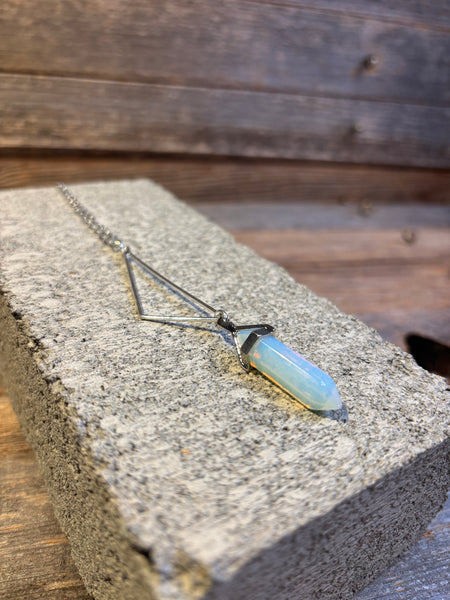 Opalite Crystal Point Necklace