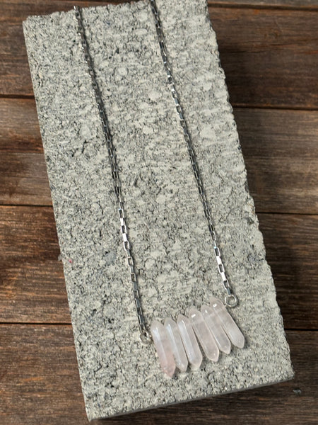Rose Quartz Statement Necklace