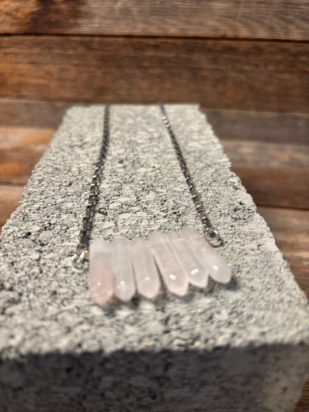 Rose Quartz Statement Necklace