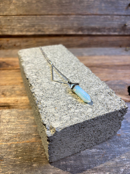Opalite Crystal Point Necklace