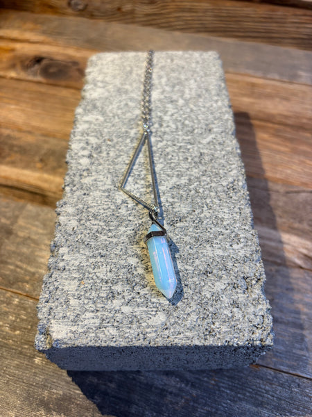 Opalite Crystal Point Necklace